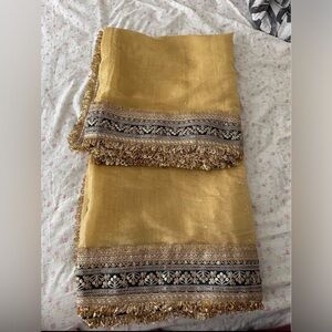 Pure tissue silk saree with sabyasachi inspired border